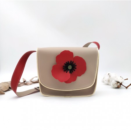 Le sac Besace, coquelicot,...
