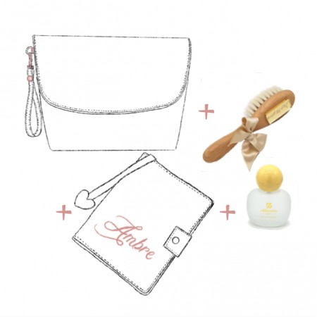 Coffret cadeau de naissance de luxe, pack 4 pièces