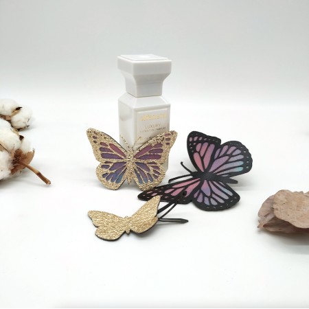 Barrette papillon doré, en...