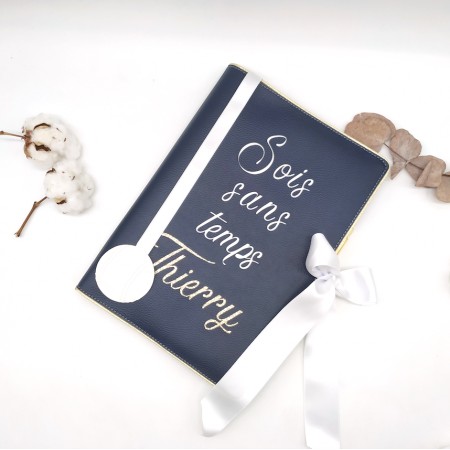 Livre d'or A4, à personnaliser en cuir végane